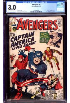 AVENGERS #4 CGC 3.0 OW/WH PAGES front cover