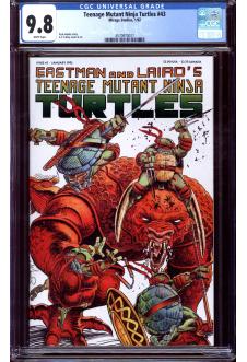 TEENAGE MUTANT NINJA TURTLES #43 CGC 9.8 WHITE PAGES front cover