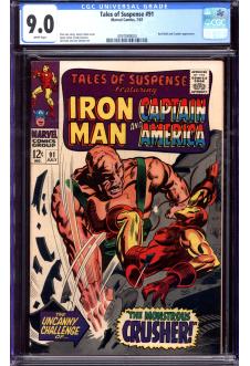 TALES OF SUSPENSE #91 CGC 9.0 WHITE PAGES front cover