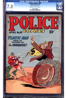 POLICE COMICS #89 CGC 7.0 CR/OW PAGES front cover