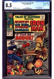 TALES OF SUSPENSE #94 CGC 8.5 WHITE PAGES front cover
