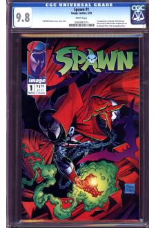 SPAWN #1 CGC 9.8 WHITE PAGES front cover