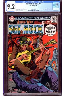 OUR ARMY AT WAR #200 CGC 9.2 OW/WH PAGES front cover
