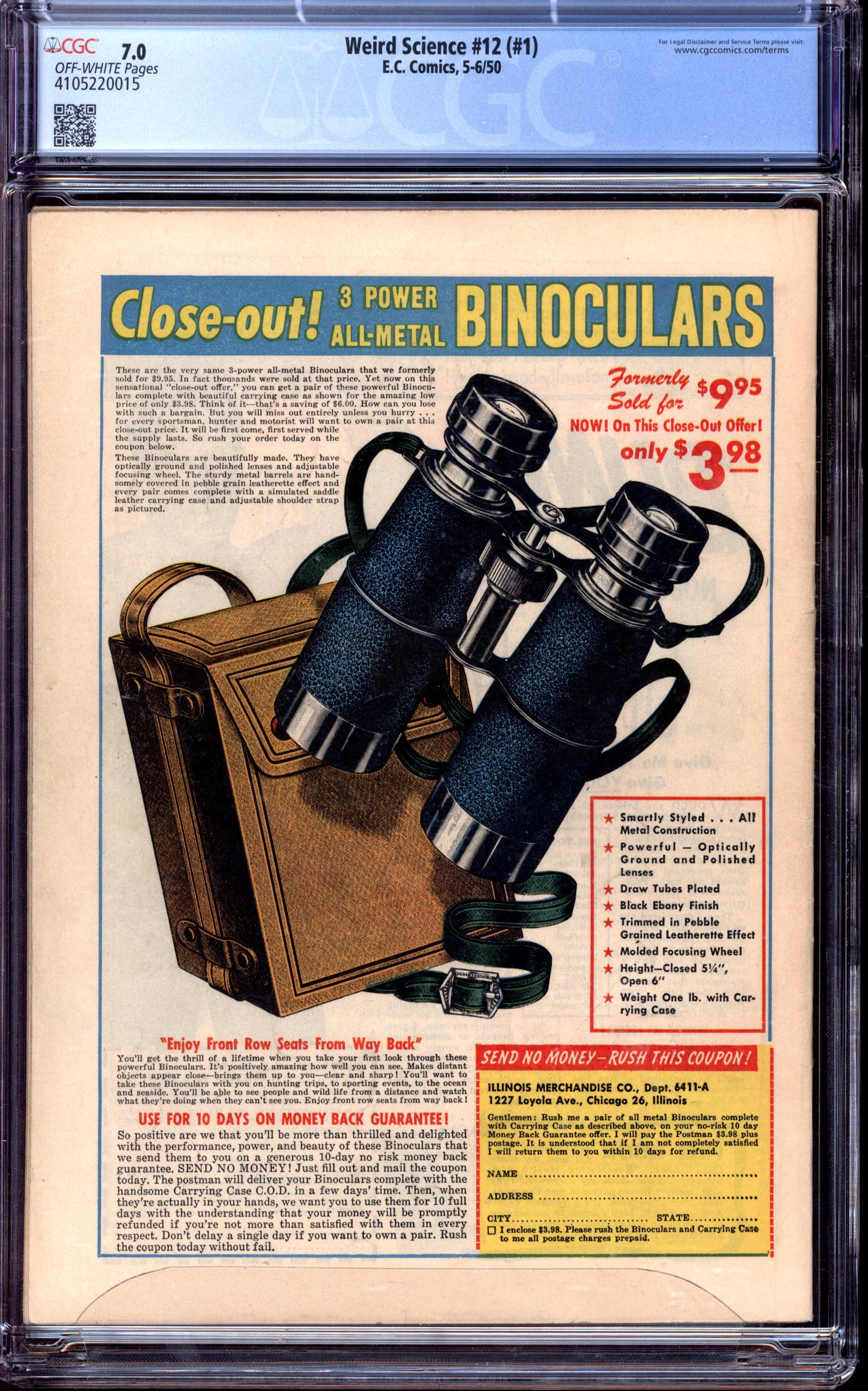 WEIRD SCIENCE Back Cover