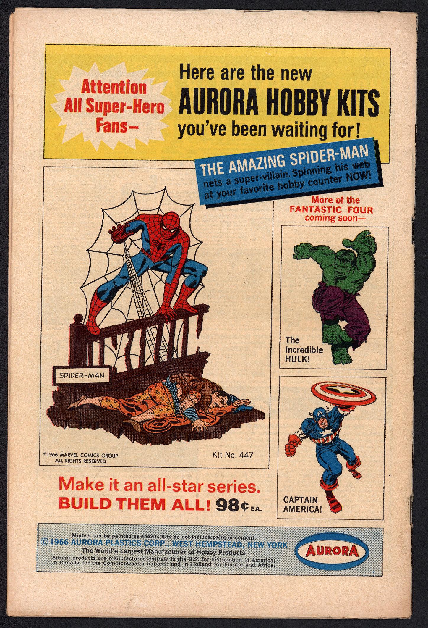FANTASTIC FOUR Back Cover