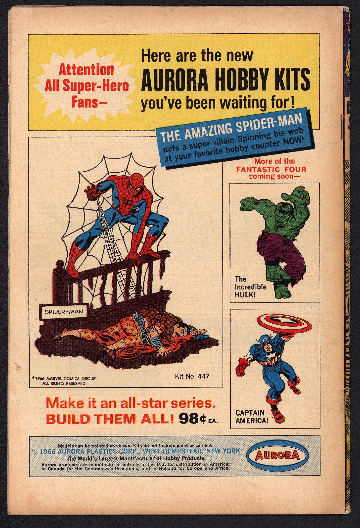 FANTASTIC FOUR Back Cover