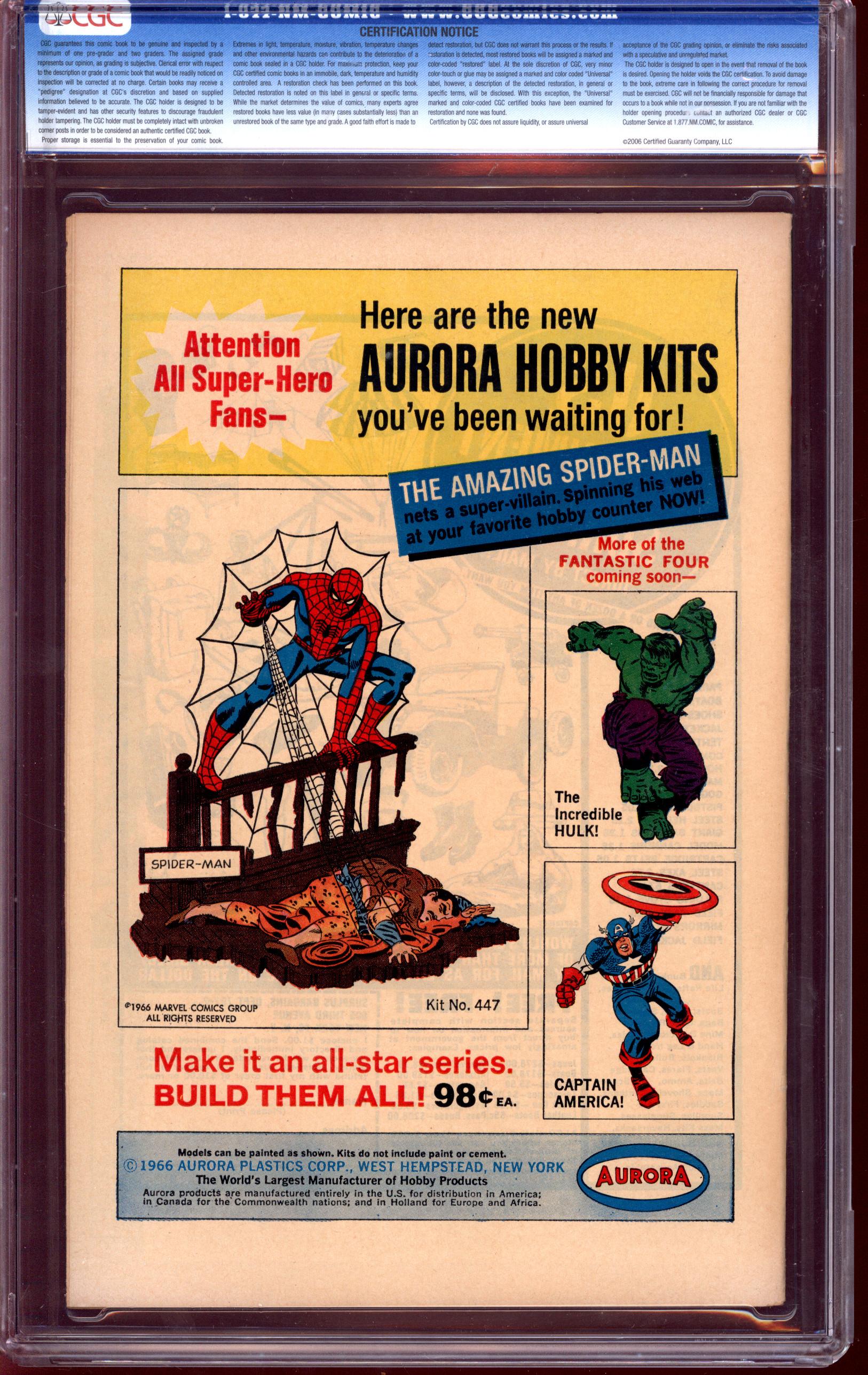 AMAZING SPIDER-MAN Back Cover