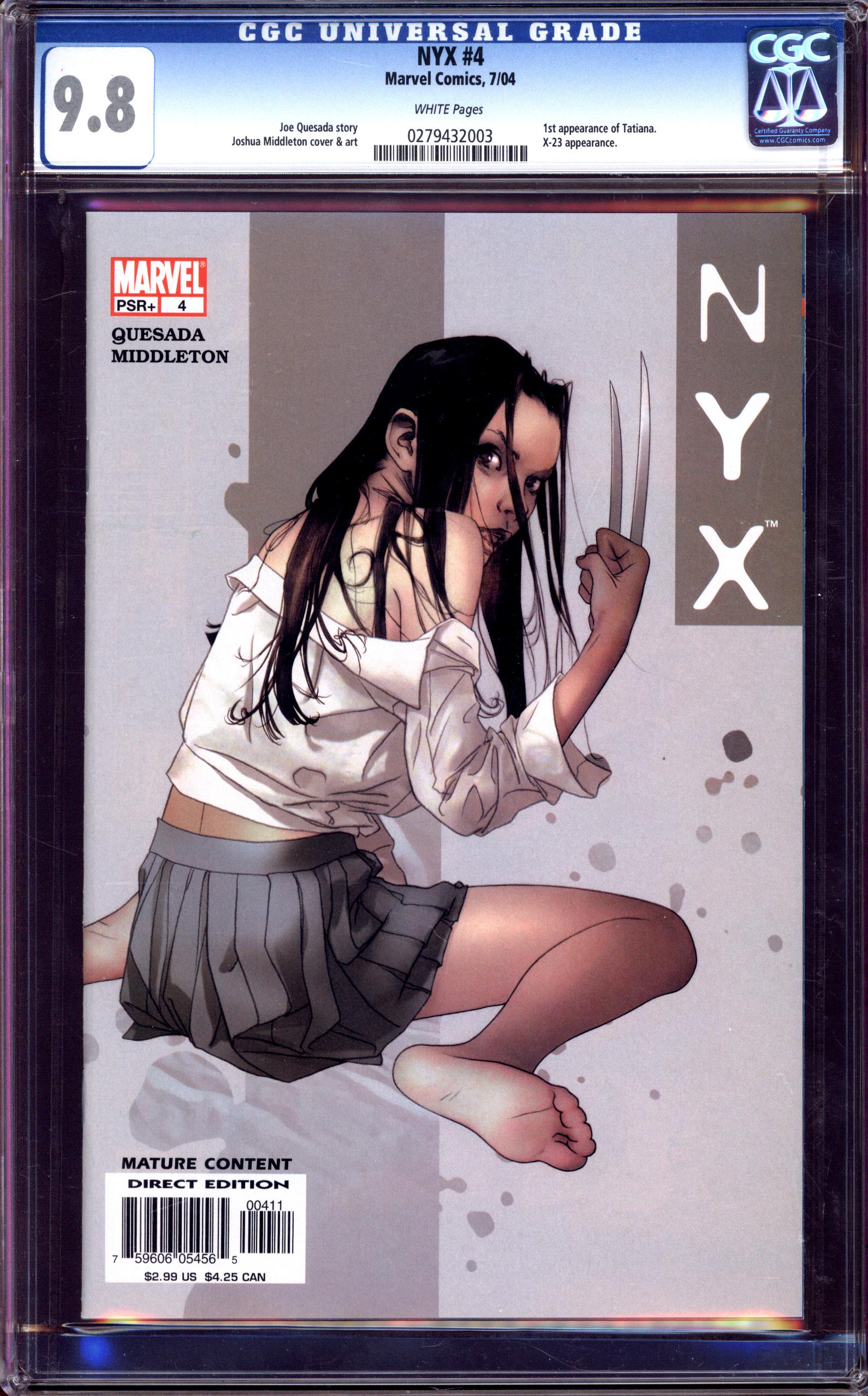 アメコミリーフ　NYX #4 CGC 9.6 評価 NYX #4 CGC 9.8 WHITE PAGES | Reece's Rare Comics