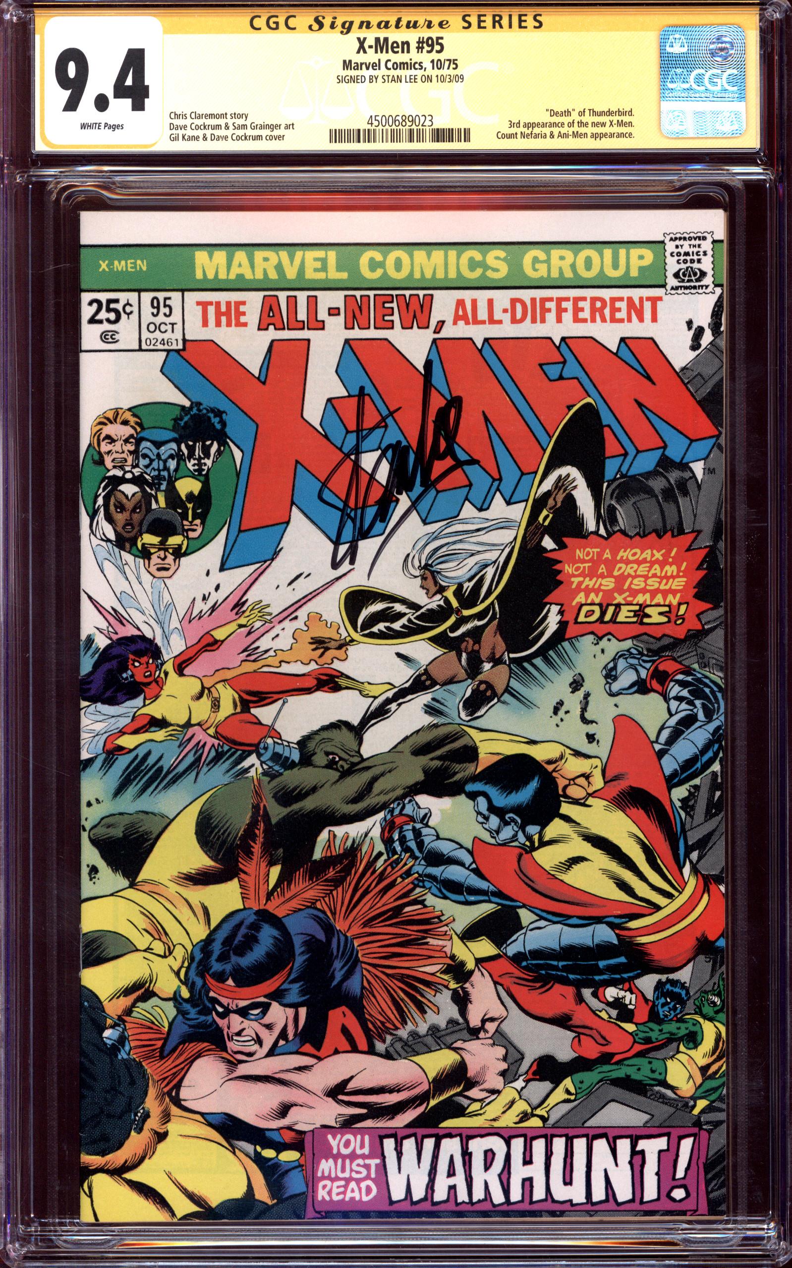 X-MEN #95 CGC 9.4 WHITE PAGES | Reece's Rare Comics