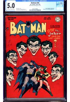 BATMAN #44 CGC 5.0 OW/WH PAGES front cover
