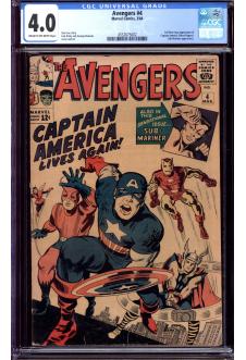 AVENGERS #4 CGC 4.0 CR/OW PAGES front cover