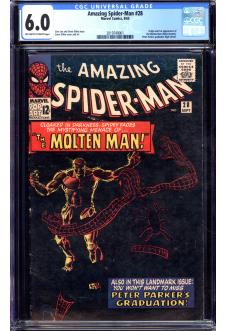 AMAZING SPIDER-MAN #28 CGC 6.0 OW/WH PAGES front cover