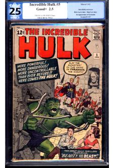 INCREDIBLE HULK #5 PGX 2.5 CR/OW PAGES front cover