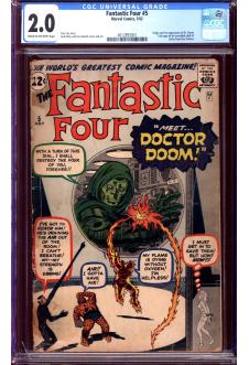 FANTASTIC FOUR #5 CGC 2.0 CR/OW PAGES front cover