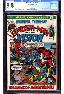 MARVEL TEAM-UP #5 CGC 9.8 WHITE PAGES front cover