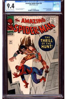 AMAZING SPIDER-MAN #34 CGC 9.4 OW/WH PAGES front cover