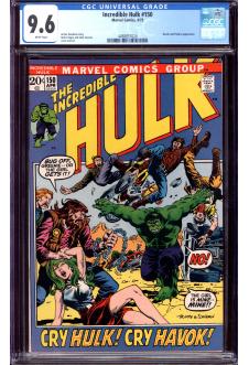 INCREDIBLE HULK #150 CGC 9.6 WHITE PAGES front cover