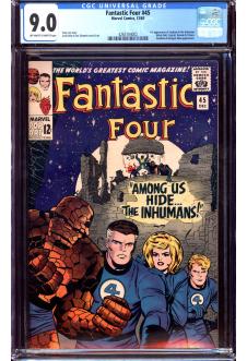 FANTASTIC FOUR #45 CGC 9.0 OW/WH PAGES front cover