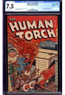 HUMAN TORCH #22 CGC 7.5 WHITE PAGES front cover