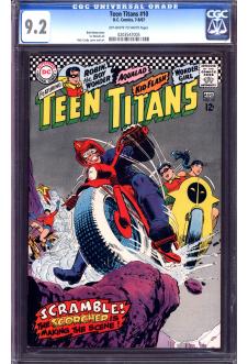 TEEN TITANS #10 CGC 9.2 OW/WH PAGES front cover