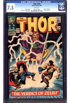 THOR #129 CGC 7.5 WHITE PAGES front cover