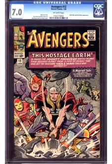 AVENGERS #12 CGC 7.0 OW PAGES front cover