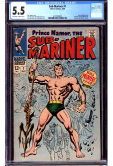 SUB-MARINER #1 CGC 5.5 OW/WH PAGES front cover