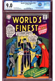 WORLD'S FINEST #156 CGC 9.0 OW/WH PAGES front cover