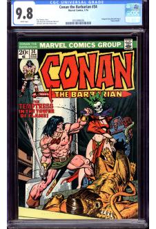 CONAN THE BARBARIAN #34 CGC 9.8 WHITE PAGES front cover