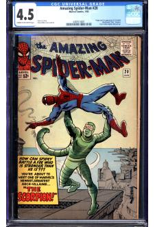AMAZING SPIDER-MAN #20 CGC 4.5 CR/OW PAGES front cover