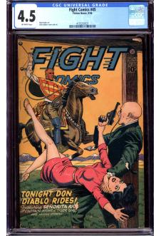 FIGHT COMICS #45 CGC 4.5 OW PAGES front cover