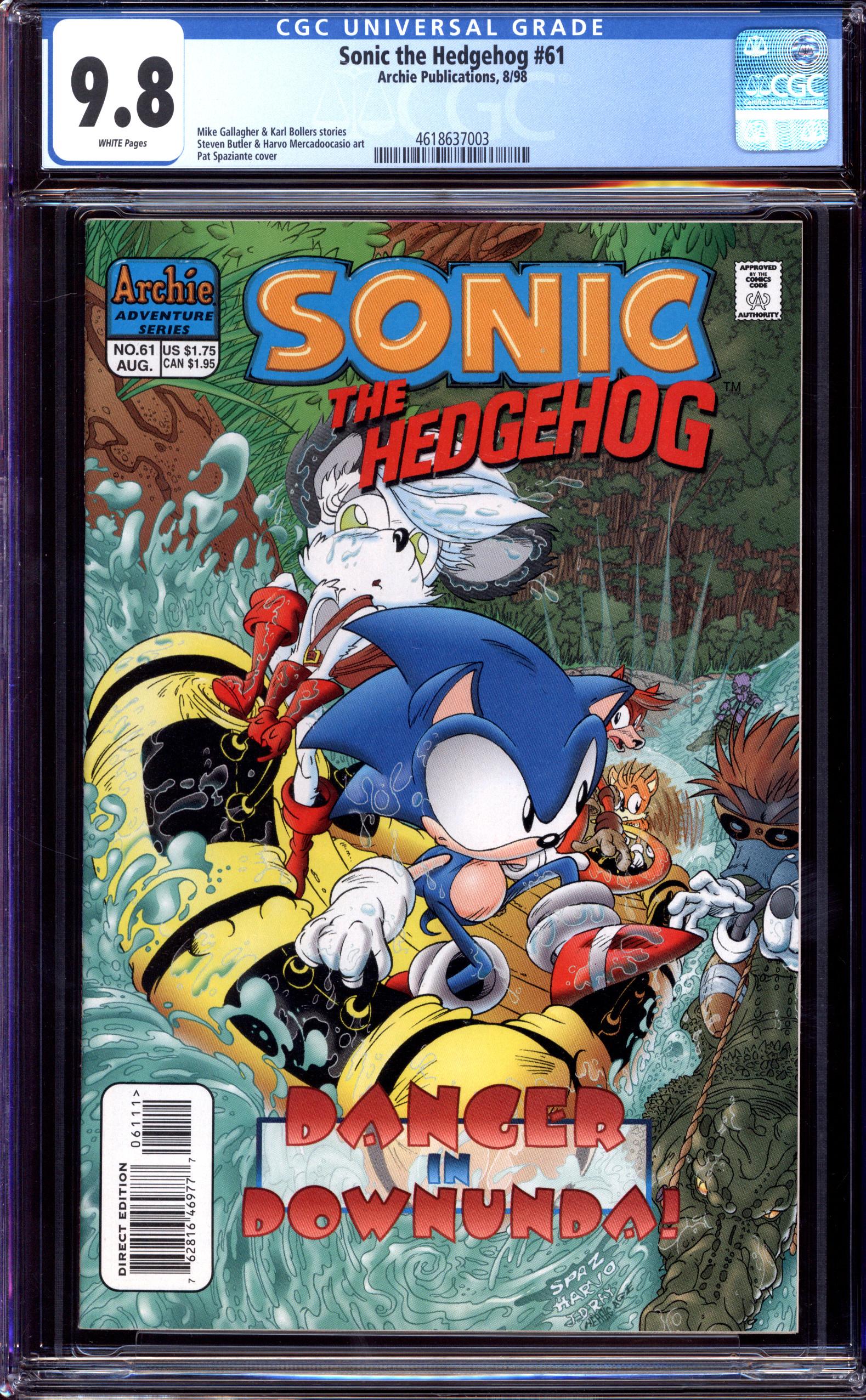 SONIC THE HEDGEHOG #61 CGC 9.8 WHITE PAGES | Reece's Rare Comics