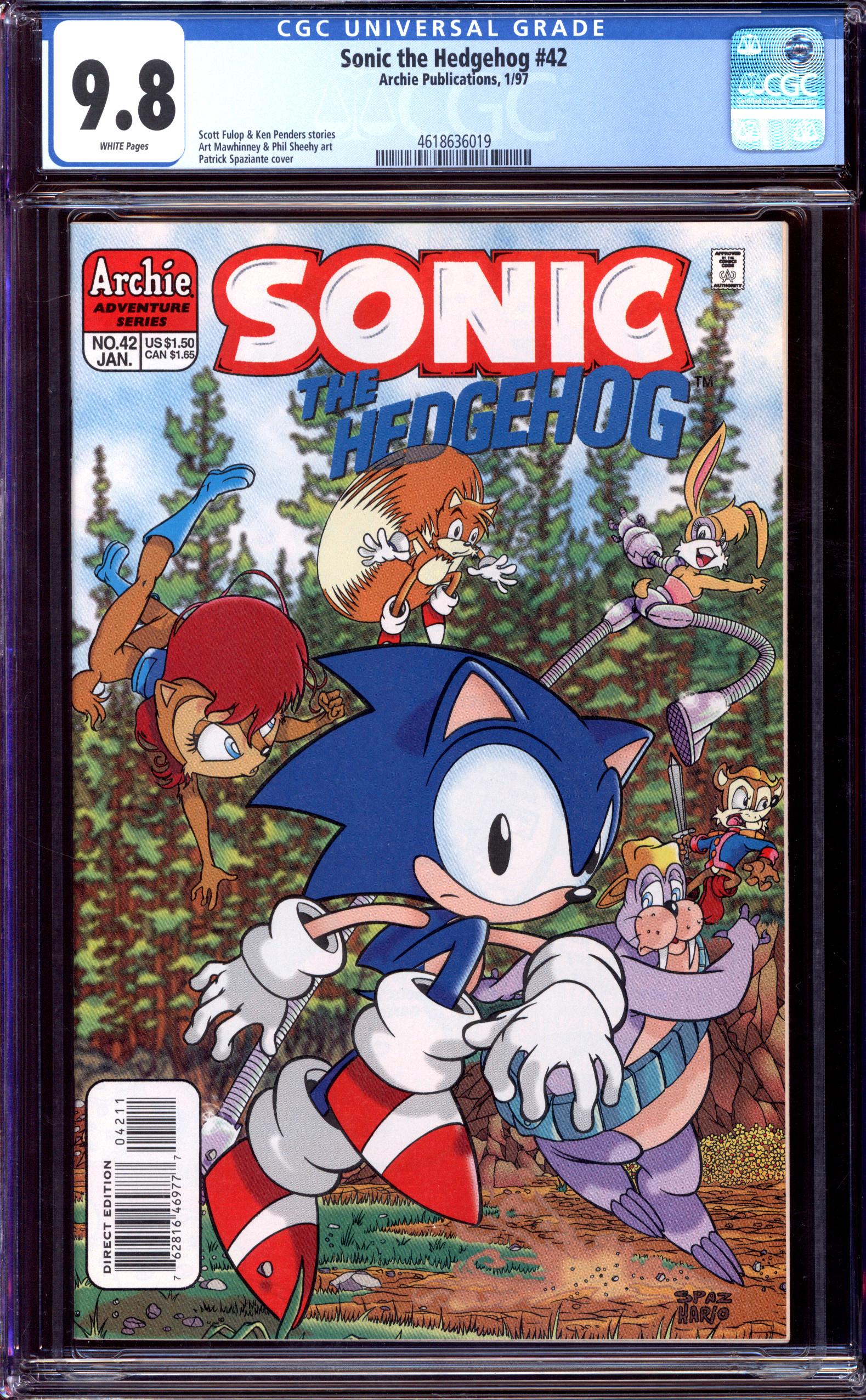 SONIC THE HEDGEHOG #42 CGC 9.8 WHITE PAGES | Reece's Rare Comics