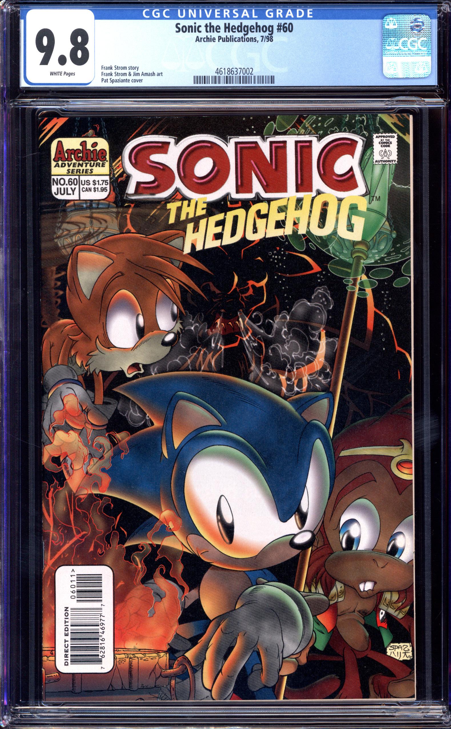 SONIC THE HEDGEHOG #60 CGC 9.8 WHITE PAGES | Reece's Rare Comics