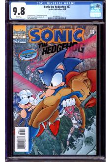 SONIC THE HEDGEHOG #37 CGC 9.8 WHITE PAGES front cover