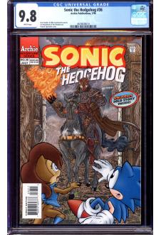 SONIC THE HEDGEHOG #36 CGC 9.8 WHITE PAGES front cover