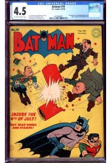 BATMAN #18 CGC 4.5 OW/WH PAGES front cover