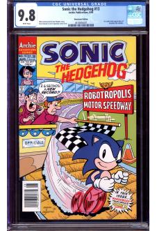 SONIC THE HEDGEHOG #13 CGC 9.8 WHITE PAGES front cover