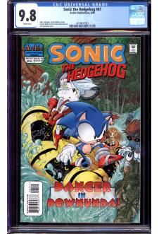 SONIC THE HEDGEHOG #61 CGC 9.8 WHITE PAGES front cover
