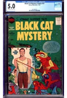 BLACK CAT MYSTERY COMICS #57 CGC 5.0 OW/WH PAGES front cover