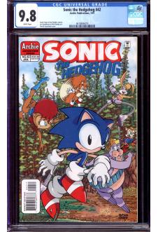 SONIC THE HEDGEHOG #42 CGC 9.8 WHITE PAGES front cover