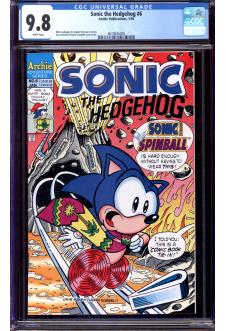 SONIC THE HEDGEHOG #6 CGC 9.8 WHITE PAGES front cover