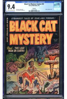 BLACK CAT MYSTERY COMICS #35 CGC 9.4 CR/OW PAGES front cover