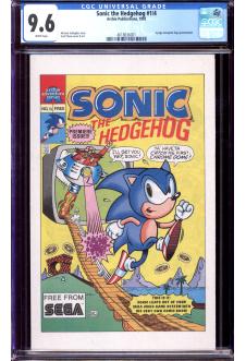 SONIC THE HEDGEHOG #1/4 CGC 9.6 WHITE PAGES front cover
