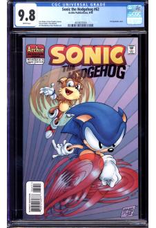 SONIC THE HEDGEHOG #62 CGC 9.8 WHITE PAGES front cover