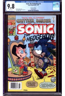 SONIC THE HEDGEHOG #4 CGC 9.8 WHITE PAGES front cover