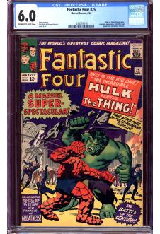 FANTASTIC FOUR #25 CGC 6.0 OW/WH PAGES front cover