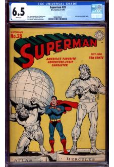 SUPERMAN #28 CGC 6.5 WHITE PAGES front cover