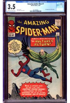 AMAZING SPIDER-MAN #7 CGC 3.5 CR/OW PAGES front cover