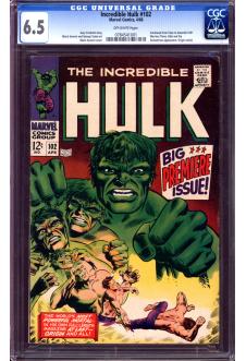 INCREDIBLE HULK #102 CGC 6.5 OW PAGES front cover